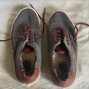 Vans Atwood Boho Gray Skateboard Leather Shoe Comfort Aztec Sneakers